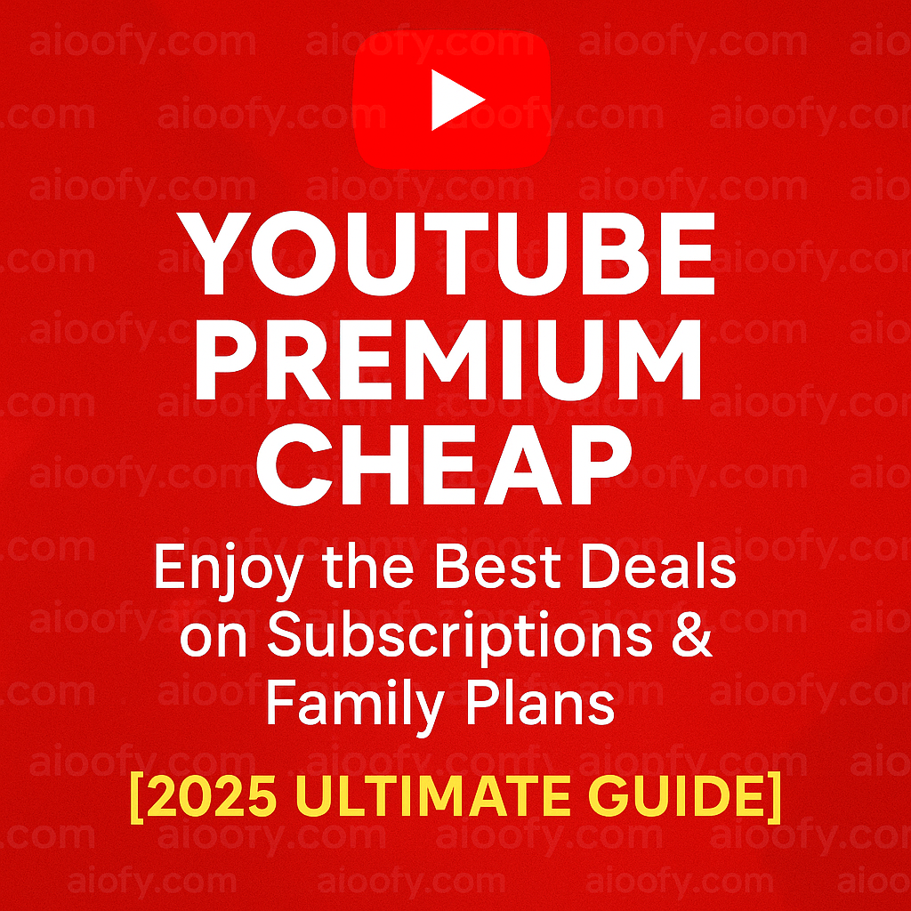 YouTube Premium Cheap 2025 guide banner showing best deals on subscriptions and family plans